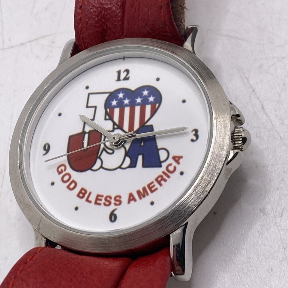 Usa Lover Womens Vintage Watch Works New Battery